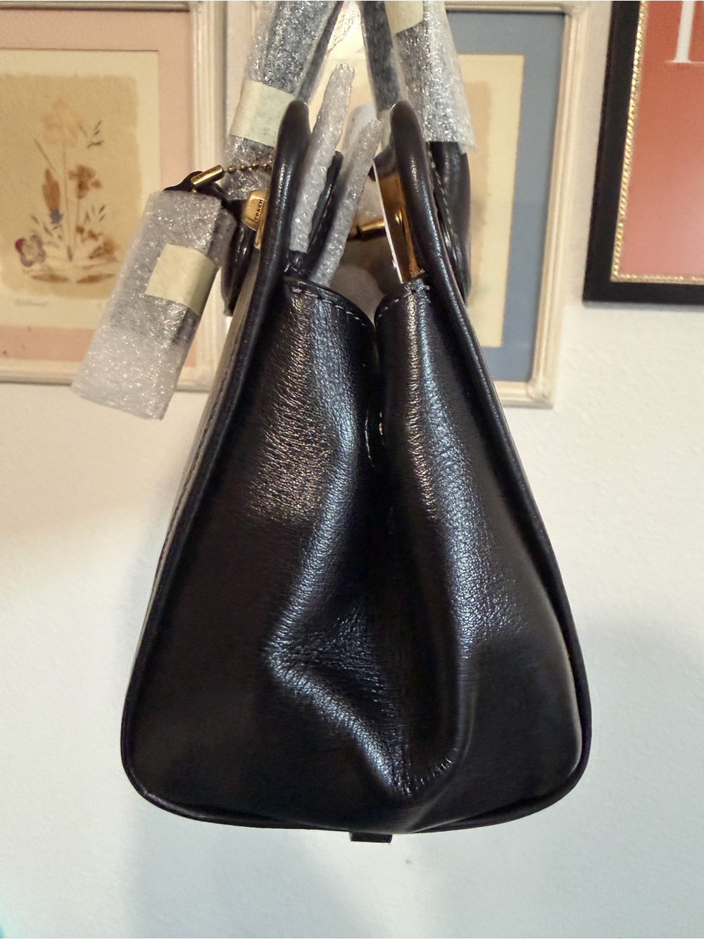 NWT Coach Turnlock Tote Bag 22 in Black - Picture 3 of 12